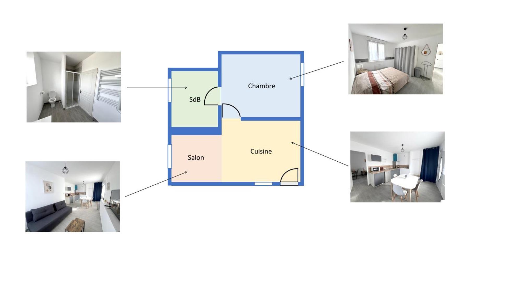 178B - Appartement T2 Tout Confort - Wifi Netflix Le Gond-Pontouvre Luaran gambar